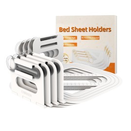 CHIRISEN Bed Sheet Holder Set, 2025 Bed Sheet Holder with Closure Strips, Non-Slip Holders Hold the Sheets Firmly, Heavy Duty Bed Sheet Holder Corner Fitted Sheet Straps Fit All Mattress Size