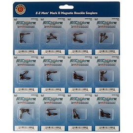 Bachmann Trains E-Z Mate Magnetic Knuckle Couplers - Center Shank - Long (Card of 12)