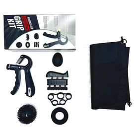 Grip Strength Trainer Kit (6 PCS) Hand Grip Strengthener, Finger Exerciser,Hand Extension Exerciser, Stress Relief Ball and Forearm Workout Ring for Muscle Building and Injury Recover