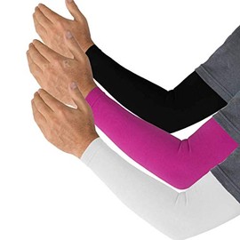 Kinship Comfort Brands® 3 Pair-Arm Compression Sleeves Support for Arm Muscles for Men & Women | Lymphedema | Moisture Wicking Fabric | UV Sun Screen | 1 & 3 Pair | Sizes S,M,L,XL)