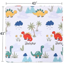 Washable Infant Play Mat, Baby Play Mat Crawling Mats, Anti Slip Toddler Playpen Mat for EIH and Fodoss 47x47” Playpen, Kids Tent Padded Floor Mat