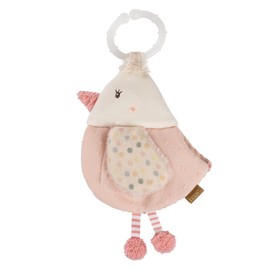 Fehn Bird Fabric Book - Feeling Book in Bird Shape: 4 Pages in Delicate Colours and with Exciting Functions - A Perfect Companion for Home & Travel for Babies and Toddlers from 0+ Months