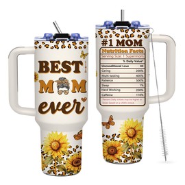 TNASURHUS Best Mom Ever Gifts for Mom, 40oz Tumbler With Handle and Straw, Mom Gifts for Mom from Daughter, Son, Mothers Day Gift for Mom, Birthday Gifts Idea for Mother, Christmas Gifts for Mom, Wife
