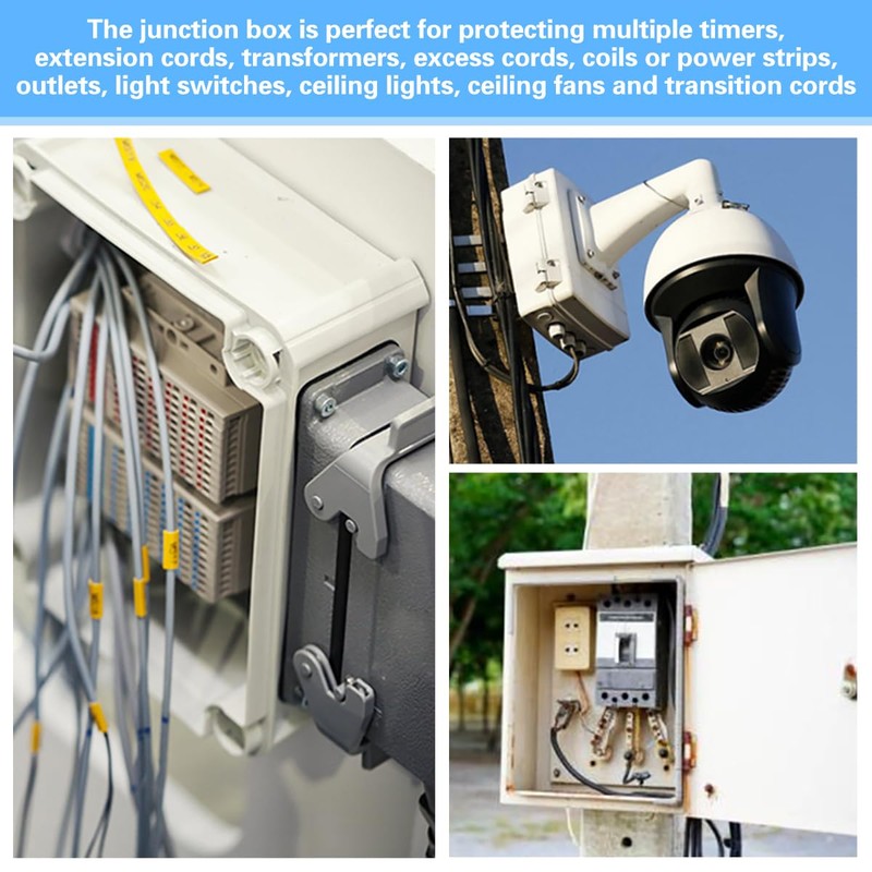 ADERTOS 2 x Plastic Housing IP65 Waterproof Junction Boxes Distribution