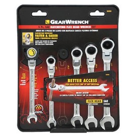 APEX TOOL GROUP-ASIA 50091 Gear Wrench Metric Flex Ratcheting Wrench Set (5 Piece)