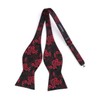 HISDERN Men's Floral Jacquard Woven Self Bow Tie Set One