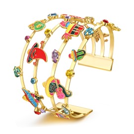 BVGA Cinco De Mayo Bracelet for Women Statement Mexican Sombrero Chili Donkey Avocado Cuff Bracelet Mexican Fiesta Jewelry Accessories Cinco De Mayo Outfits Party Favors Gifts (Style A)