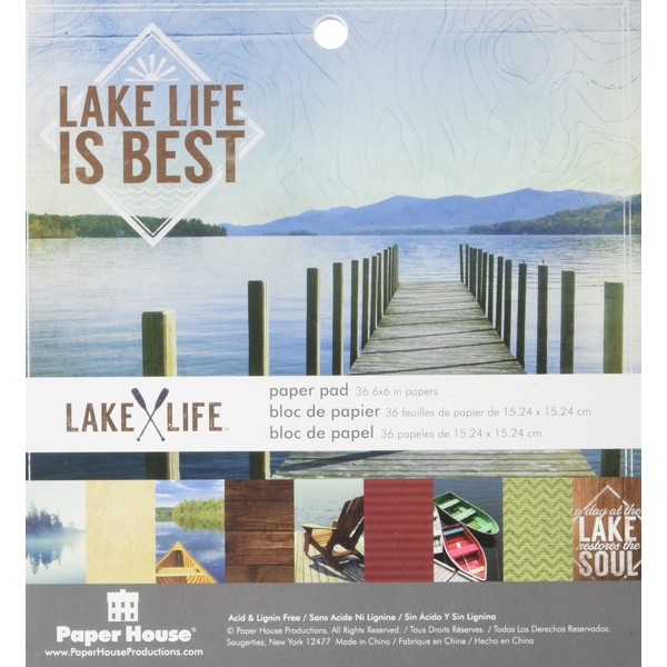Paper House Productions PP-0629E Lake Life Paper Pads, 6"