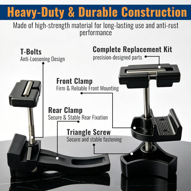 Upgraded Truck Tonneau Cover Clamps Replacement Parts，Fit for Hard Tri-fold/Quad-fold