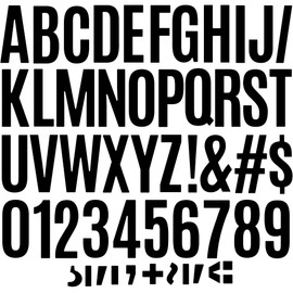 220 PCS Large Letter Stickers 6 Inch Alphabet Numbers Bulletin Board Letters,Self Adhesive Waterproof Vinyl Stick On Letter Stickers for Poster Board Mailbox Classroom Business Decor (Black, 6 Inch)