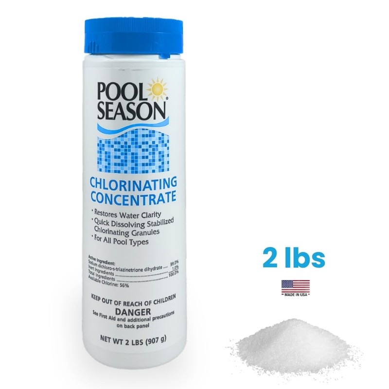Pool Season 99% Di-Chlor Chlorinating Concentrate Shock and Sanitizer –