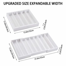 UoeRing K Cup Holder,Bamboo Coffee Pod Holder Drawer Organizer, Expandable Coffee Pod Holder Tea Bag Storage Organizer for Kitchen Office Coffee Bars,Accommodate 45 K Cups (White)