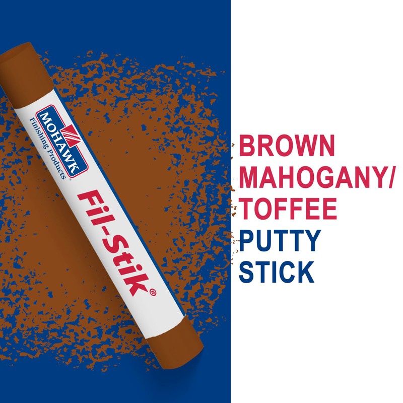 Mohawk Fil-Stik Wax Putty Stick for Wood Repair, Brown Mahogany/Toffee