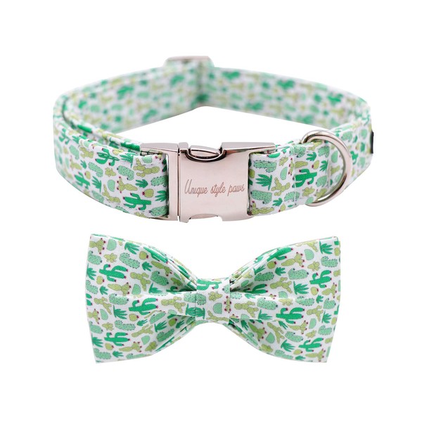 Unique Style Paws Dog Collar with Bow, Bowtie Dog Collar
