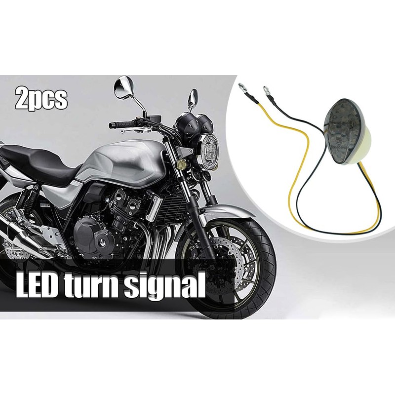 DUZFOREI 2 Pcs Motorcycle Led Flush Mount Front Turn Signal