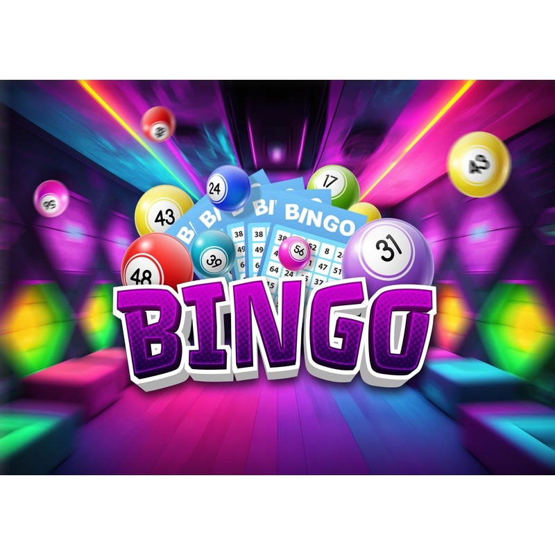 Loccor 5x3ft Fabric Bingo Backdrop Bingo Night Game Time Snooker