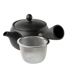 Landscape.com Tokoname Ware Teapot, Kagami (Black, 11.8 fl oz (320 ml), 218a Made in Japan