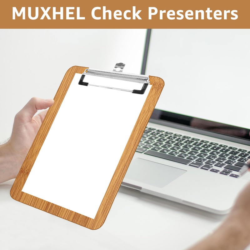MUXHEL 30 Pcs Mini Clipboard, 8" x 4" Check Presenters,