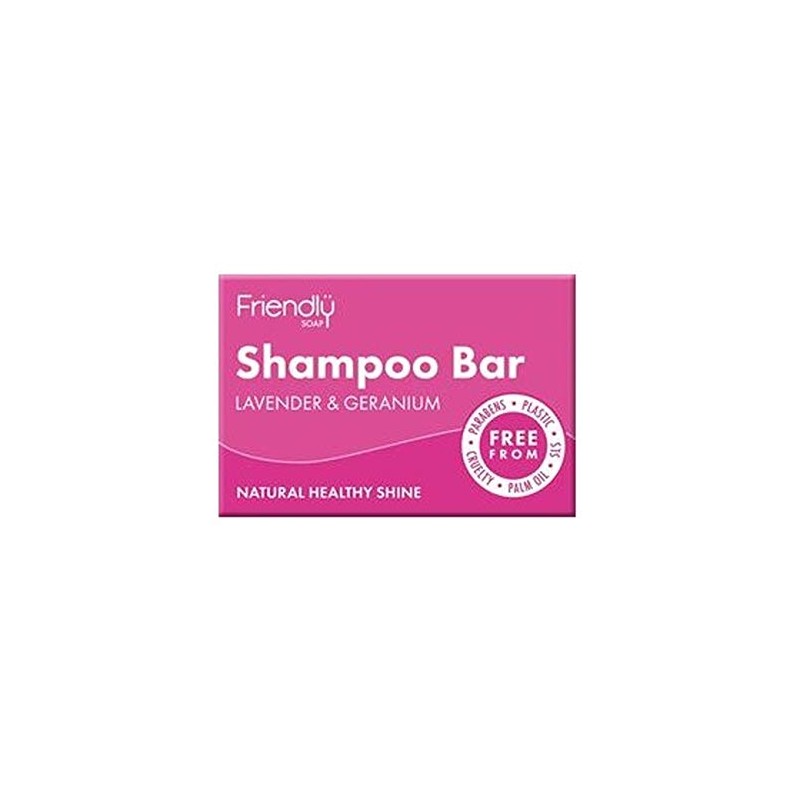 2 x Friendly Soap Natural Shampoo Bar Lavender & Geranium