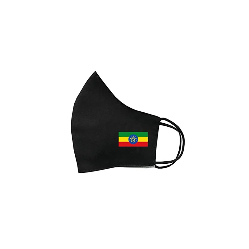 Ethiopia Flag cotton Face Mask Protective Covering Washable Reusable Africa