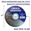 200 Pack 4.5" Cut-Off Wheels Lincoln Abrasives .040" Metal &