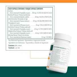 Genestra Brands - Digest Dairy Plus - Enzyme Formula to Assist Digestion of Dairy Products - 60 Vegetable Capsules