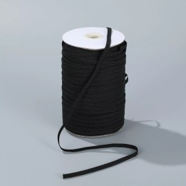 Party Ears 180 Yards Elastic 1/4” 6 mm Black For Headband Clothing Wholesale Bulk Roll B180