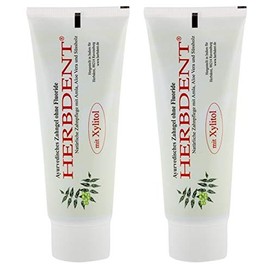 Herbdent Ayurvedic Tooth Gel with Xylitol - Flourid Free - 100% Vegan - 80 ml (2 x 80 ml)