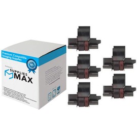 SuppliesMAX Compatible Replacement for Adler Royal 224/226/4212/4214PD/9500 Black/Red Ink Rollers (5/PK) (013110)