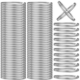 200PCS Split Key Rings Bulk for Keychain and Crafts Keychain Rings (Silver 25mm)