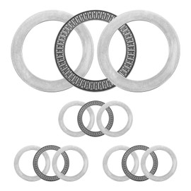 QUARKZMAN 4 Sets AXK6590+2AS Pressure Needle Bearing with Washers 65 x 90 x 5 mm Chrome Steel Needle Roller Bearings, P5 (ABEC 5)