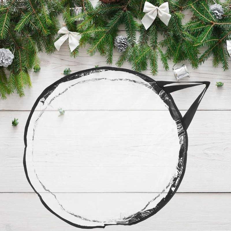 LABRIMP Space-saving Christmas Wreath Storage Bag Transparent View Large Wreath