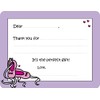 Script and Scribble Ballet Fill-in Thank You Note Cards for