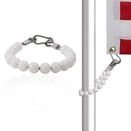 Frunke Flag Weights Beaded Retainer Ring for Flag Pole, Flag Weights for Wind Keep Flag Close to Pole, Internal External Halyard Accessories Fits 2" to 5" Flagpole