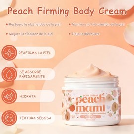 Peach Firming Body Cream 59ml, Crema Corporal Reafirmante, Hidrata Y Reafirma La Piel, Fórmula Ligera Y De Fácil Absorción, Adecuada Para Piernas, Glú