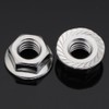 3/8-16 Serrated Flange Hex Lock Nuts, Stainless Steel 18-8 (304),
