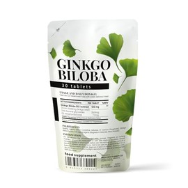 Ginkgo Biloba 6000mg Tablets - Memory, Focus, Energy, Blood Circulation, Mental Clarity (30)
