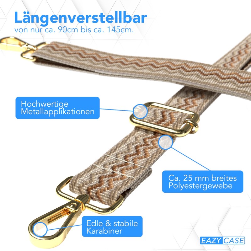 EAZY CASE - Adjustable Bag Strap, Replacement Strap for Handbags,