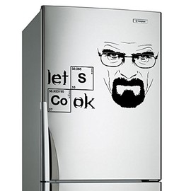 (50 x 32 cm, Vinyl, Motiv: Breaking Bad-Heisenberg-Zitat/Lets Cook Text Art Decor Aufkleber schweren Walter White, Vinyl, Motiv verschiedene Geschenk!