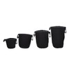 IWOWHERO 4pcs Camera Lens Storage Bag Neoprene Lens Cover Pouch