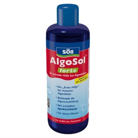 Söll 80535 AlgoSol forte Pond Care Agent Quick Aid Against Algae in Pond 500 ml - Highly Concentrated Pond Care Algae Control with Light Filter Against Pond Algae Floating Algae