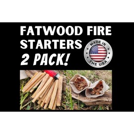 Bushcraft Fire Starting Firestarting  Preparedness 2 PACK Fatwood Free Shipping