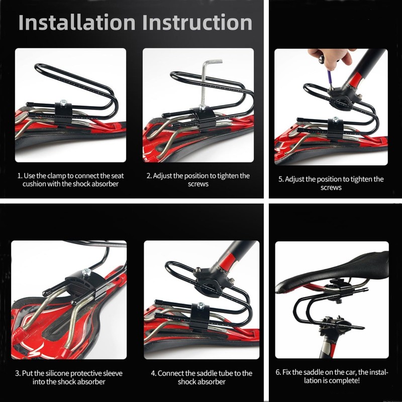 YYunying Aluminium Bicycle Saddle Shock Absorber with Two-Way Adjustment, 100