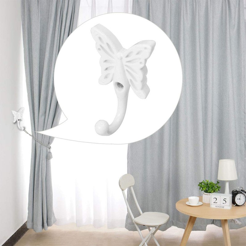 sourcing map 5pcs Wall Mounted Robe Hook Zinc Alloy Butterfly