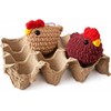 Genérico Pareja de Llaveros Gallinitas a Crochet - Amigurum Tejido