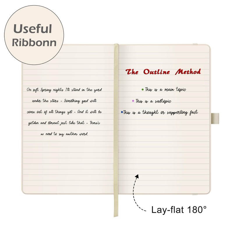 A5 Notebook - Notebook A5 with Premium Paper, Faux Leather