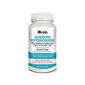 iDrain Sodium Hydroxide (NaOH) as a Drain Opener, Grease Trap Cleaner & Septic Tank Maintainer 1-Pound
