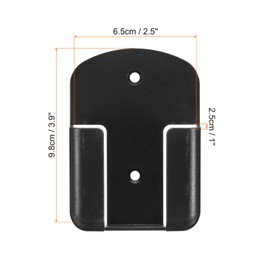 PATIKIL Remote Control Holder, 2.6" Length Wall Mounted Media Storage Case Box with Double-Side Tape for Office, Black