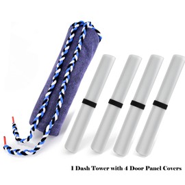 NEWISHTOOL Window Tint Kit Includes 4 Pcs Car Door Panel Cover and 1 PC Car Dash Cover Towel with Soak Rope for Window Film Installing, Waterproof Tinting Kit for Automotive Glass Tinting Cleaning