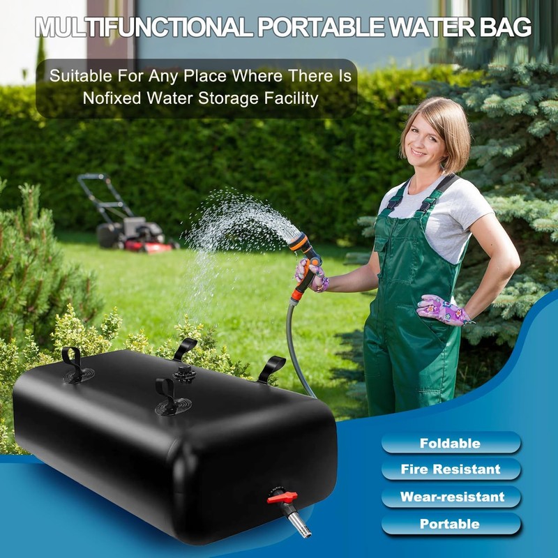 GHOSOONE 1000 L/264 Gal Water Bladder Tank, Foldable Portable Water